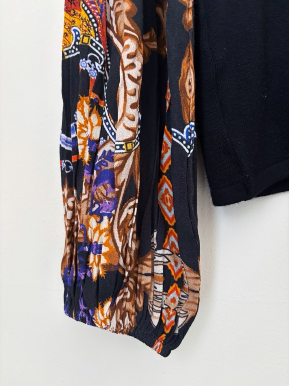 Bl^nk London Floral Balloon Sleeve Pullover Sweater Medium - Picture 4 of 9